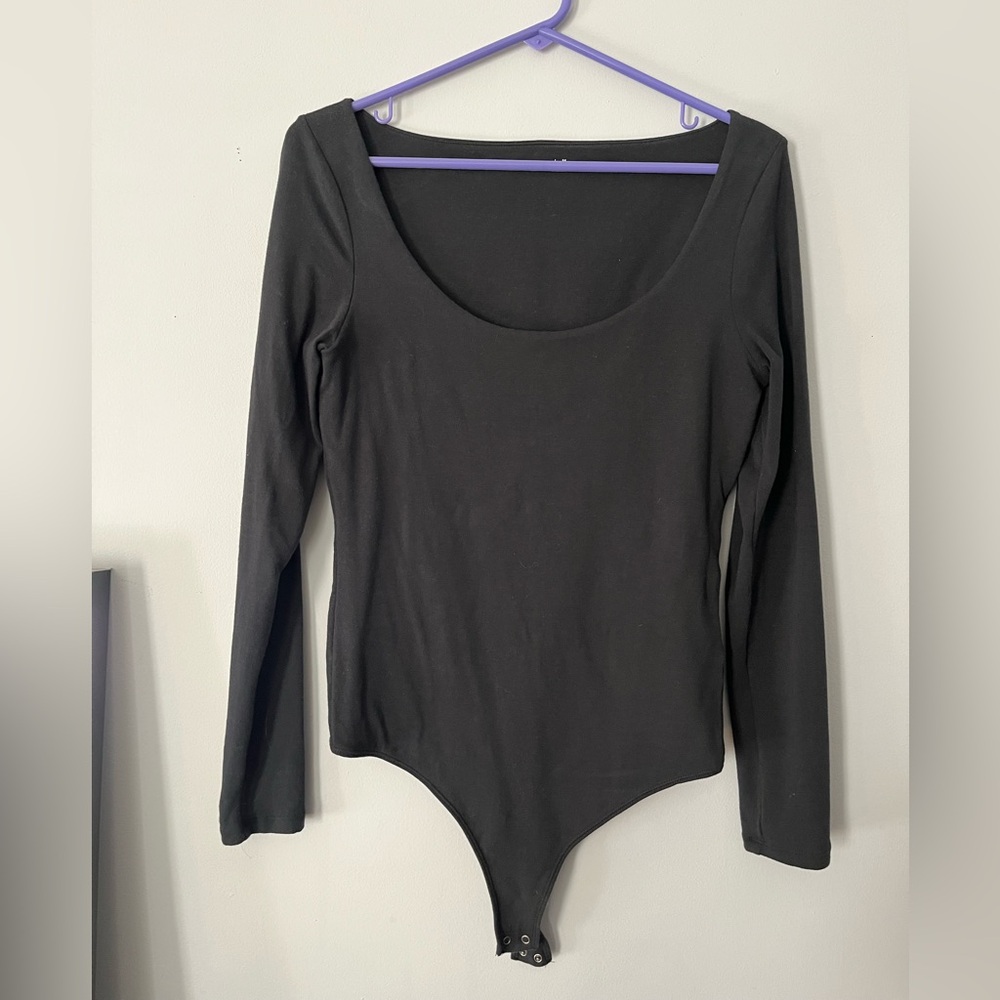 Abercrombie Black Long Sleeve Bodysuit
